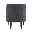 Pemberly Row Contemporary Chenille Accent Chair in Black Finish