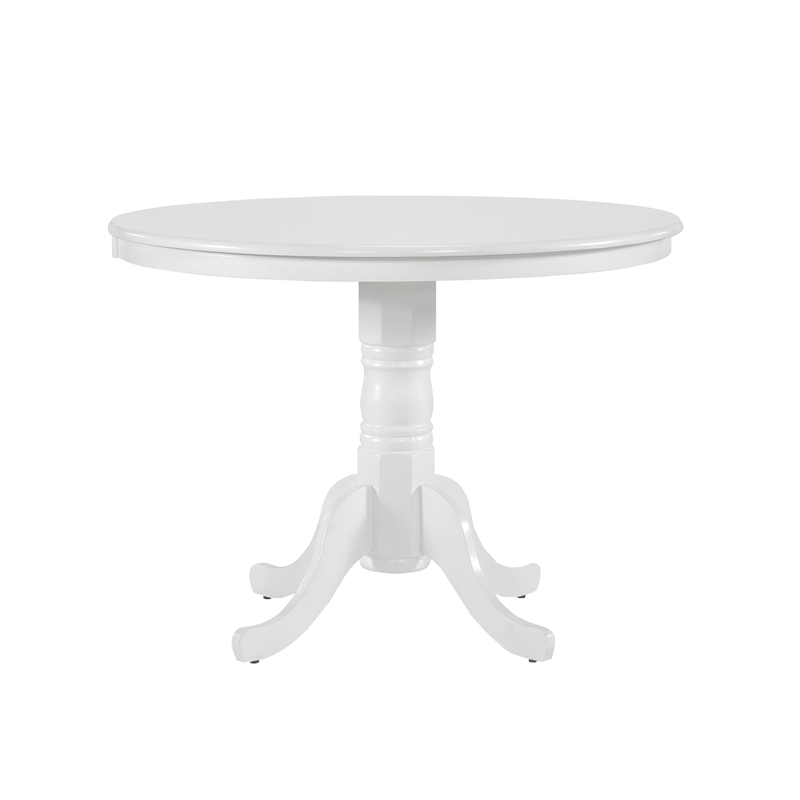 Pemberly Row 5-Piece Wood Dining Set (1 table + 4 Side chairs) in White finish