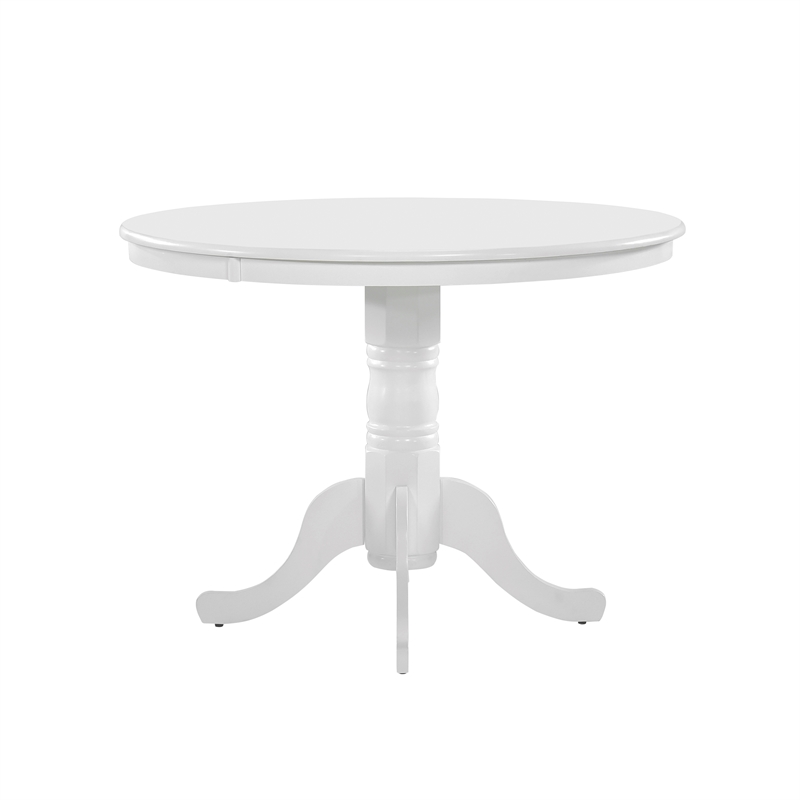 Pemberly Row 5-Piece Wood Dining Set (1 table + 4 Side chairs) in White finish