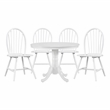 Pemberly Row 5-Piece Wood Dining Set (1 table + 4 Side chairs) in White finish