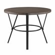 Pemberly Row Contemporary Metal and Wood Counter Height Table in Black