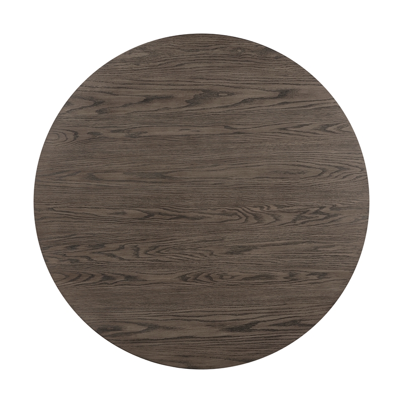 Pemberly Row Contemporary Metal and Wood Counter Height Table in Black