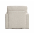 Pemberly Row Contemporary Boucle Swivel Chair in Beige Finish