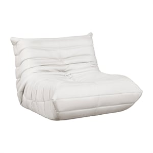 Pemberly Row Contemporary Microfiber Accent chair in Beige Finish