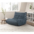 Pemberly Row Contemporary Microfiber Accent chair in Charcoal