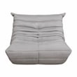 Pemberly Row Contemporary Microfiber Accent chair in Gray Finish