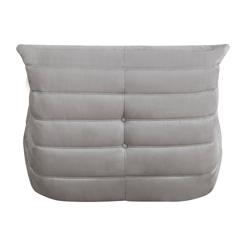 Pemberly Row Contemporary Microfiber Accent chair in Gray Finish