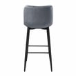Pemberly Row Contemporary Velvet Pub Height Chair in Dark gray
