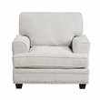 Pemberly Row Contemporary Chenille Fabric Chair in Sand Finish