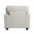 Pemberly Row Contemporary Chenille Fabric Chair in Sand Finish