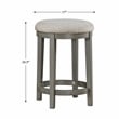 Pemberly Row Textured 4-Piece Dining Set (1 table + 2 stools + 1 bench) in Gray