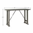 Pemberly Row Textured 4-Piece Dining Set (1 table + 2 stools + 1 bench) in Gray
