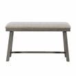 Pemberly Row Textured 4-Piece Dining Set (1 table + 2 stools + 1 bench) in Gray