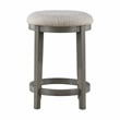 Pemberly Row Textured 4-Piece Dining Set (1 table + 2 stools + 1 bench) in Gray