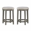Pemberly Row Textured 4-Piece Dining Set (1 table + 2 stools + 1 bench) in Gray