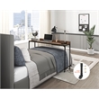Pemberly Row Adjustable Height Over-The-Bed Desk with Castors in Rustic Brown