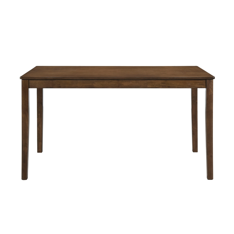 Pemberly Row Contemporary Asian Hardwood Dining Room Table in Chestnut