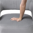 Pemberly Row Contemporary Corduroy Swivel Chair in Dark gray