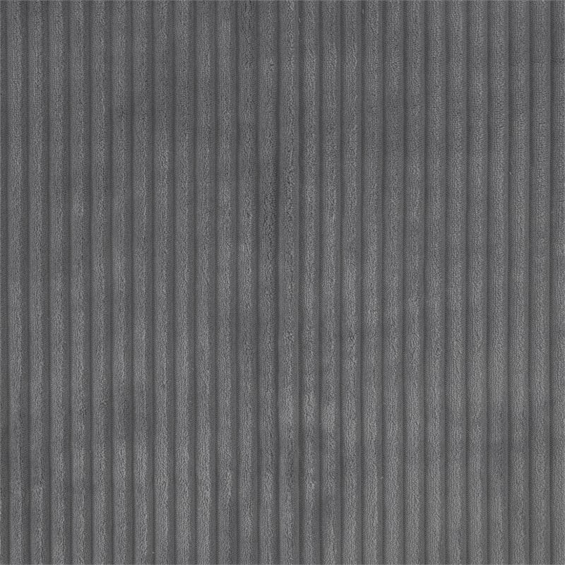 Pemberly Row Contemporary Corduroy Swivel Chair in Dark gray