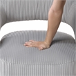 Pemberly Row Corduroy Fabric Upholstery Swivel Chair in Gray
