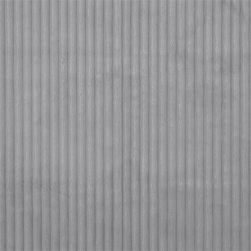 Pemberly Row Corduroy Fabric Upholstery Swivel Chair in Gray
