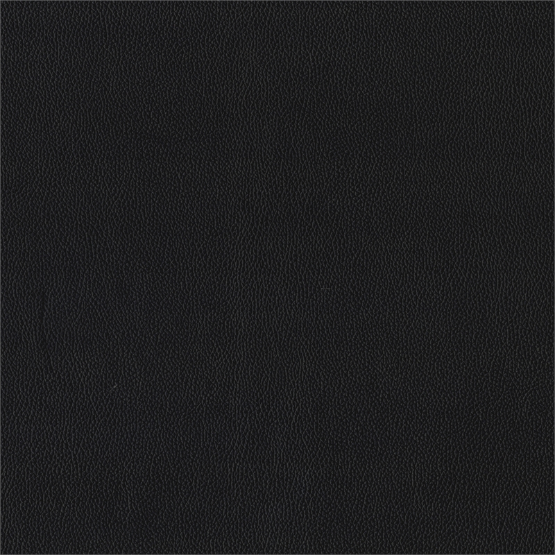 Pemberly Row Mid-Century Leather Accent Chair in Black Finish