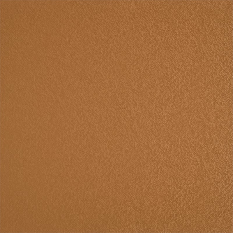 Pemberly Row Mid-Century Leather Accent Chair in Orange Finish