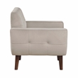Pemberly Row Contemporary Velvet Accent Chair in Brown Finish
