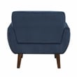 Pemberly Row Contemporary Velvet Accent Chair in Navy Finish
