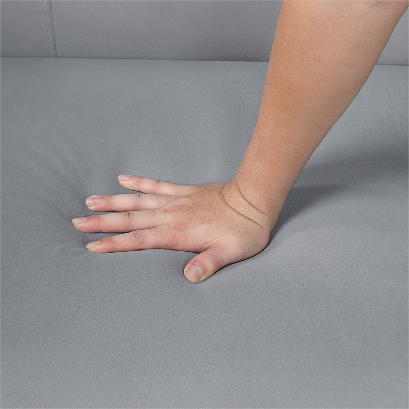 Pemberly Row Contemporary Velvet Accent Chair in Gray Finish