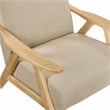 Pemberly Row Mid-Century Textured Accent Chair in Light brown