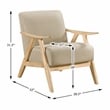 Pemberly Row Mid-Century Textured Accent Chair in Light brown