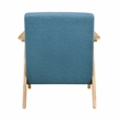 Pemberly Row Mid-Century Textured Fabric Accent Chair in Blue