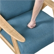 Pemberly Row Mid-Century Textured Fabric Accent Chair in Blue
