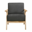 Pemberly Row Mid-Century Textured Accent Chair in Dark Gray Finish