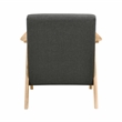 Pemberly Row Mid-Century Textured Accent Chair in Dark Gray Finish