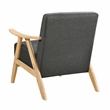 Pemberly Row Mid-Century Textured Accent Chair in Dark Gray Finish
