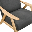 Pemberly Row Mid-Century Textured Accent Chair in Dark Gray Finish