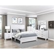 Pemberly Row Farmhouse Asian Hardwood Nightstand in White Finish