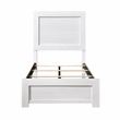 Pemberly Row Farmhouse Asian Hardwood Twin Bed in White Finish