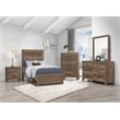 Pemberly Row Farmhouse Asian Hardwood Twin Bed in Rustic Brown