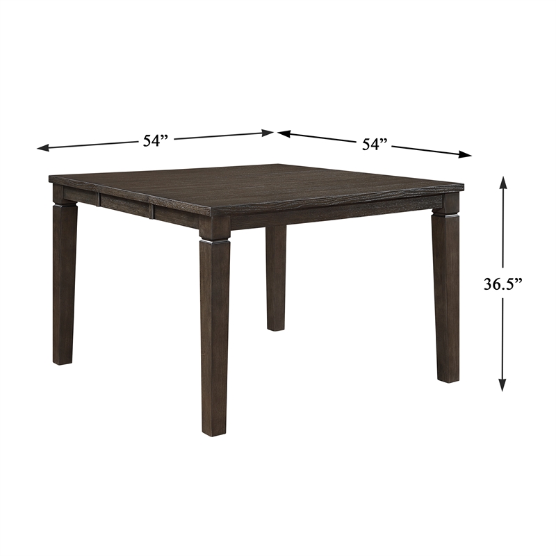 Pemberly Row Asian Hardwood Dining Counter Height Table in Dark Espresso