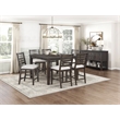 Pemberly Row Asian Hardwood Dining Counter Height Table in Dark Espresso