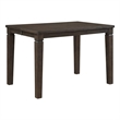 Pemberly Row Asian Hardwood Dining Counter Height Table in Dark Espresso
