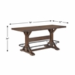 Pemberly Row Traditional Solid Wood Counter Height Table in Brown