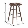 Pemberly Row Traditional Solid Wood Pub Height Stool in Brown