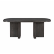 Pemberly Row Contemporary Solid Wood Dining Table in Ebony Finish