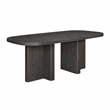 Pemberly Row Contemporary Solid Wood Dining Table in Ebony Finish