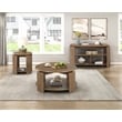 Pemberly Row Contemporary Solid Wood End Table in Brown Finish