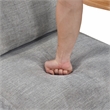 Pemberly Row Chenille Accent Chair in Gray and Natural finish
